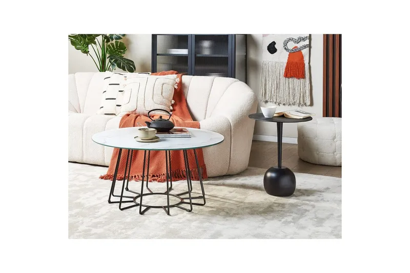 Soffbord Beliani Bernie Svart/Vit White||Black - Møbler - Bord - Sofabord & salongbord