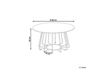 Soffbord Beliani Bernie Svart/Vit White||Black - Møbler - Bord - Sofabord & salongbord