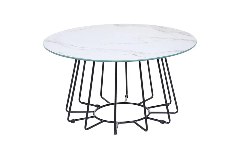 Soffbord Beliani Bernie Svart/Vit White||Black