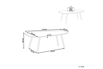 Soffbord Beliani Biddle White||Black - Møbler - Bord - Sofabord & salongbord
