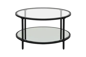 Soffbord Beliani Birney Guld/transparent Black||Transparent - Møbler - Bord - Sofabord & salongbord