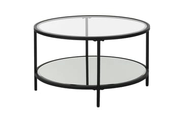 Soffbord Beliani Birney Guld/transparent Black||Transparent - Møbler - Bord - Sofabord & salongbord