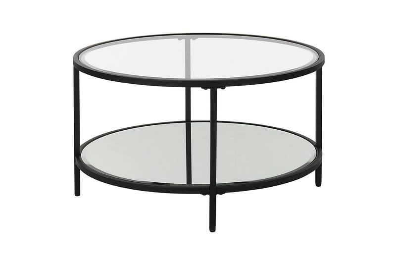 Soffbord Beliani Birney Guld/transparent Black||Transparent - Møbler - Bord - Sofabord & salongbord