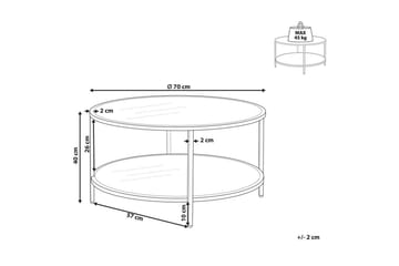 Soffbord Beliani Birney Guld/transparent Black||Transparent - Møbler - Bord - Sofabord & salongbord