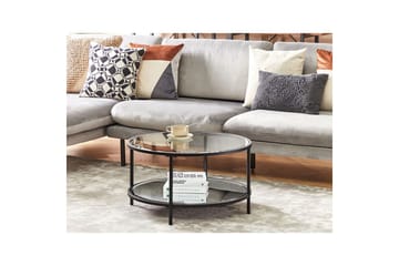 Soffbord Beliani Birney Guld/transparent Black||Transparent - Møbler - Bord - Sofabord & salongbord