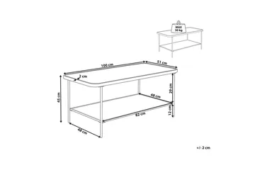 Soffbord Beliani Blair Transparent||Black - Møbler - Bord - Sofabord & salongbord