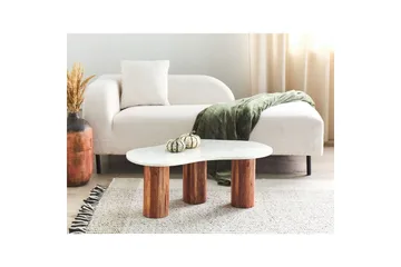 Soffbord Beliani Casablanca White||Light wood - Møbler - Bord - Sofabord & salongbord