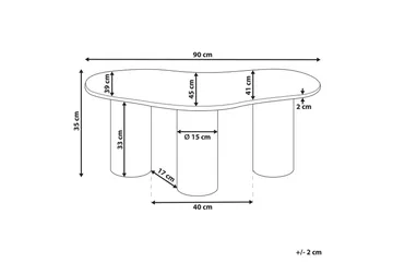 Soffbord Beliani Casablanca White||Light wood - Møbler - Bord - Sofabord & salongbord
