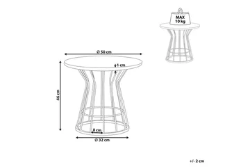 Soffbord Beliani Concan White||GOLD - Møbler - Bord - Sofabord & salongbord