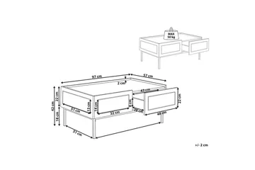 Soffbord Beliani Cullen Black||Light wood - Møbler - Bord - Sofabord & salongbord