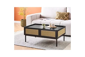 Soffbord Beliani Cullen Black||Light wood - Møbler - Bord - Sofabord & salongbord