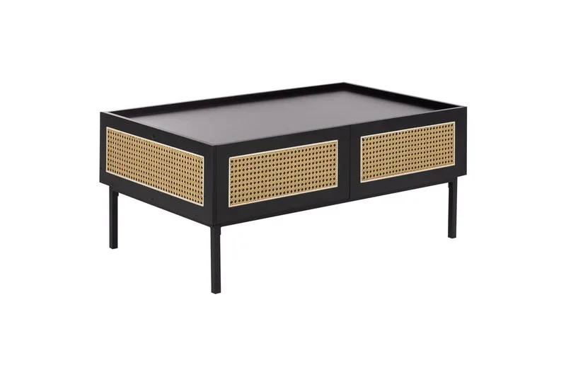 Soffbord Beliani Cullen Black||Light wood