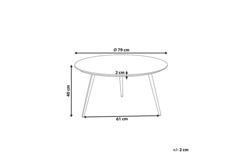 Soffbord Beliani Effie Grå Grey - Møbler - Bord - Sofabord & salongbord