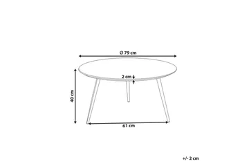 Soffbord Beliani Effie Grå White||Black - Møbler - Bord - Sofabord & salongbord