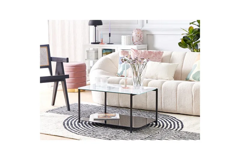 Soffbord Beliani Gloster Black||White - Møbler - Bord - Sofabord & salongbord