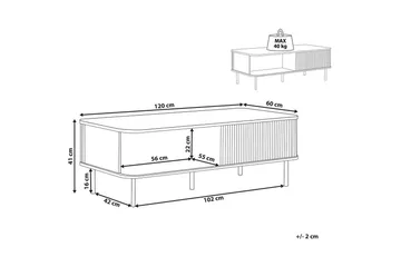 Soffbord Beliani Jose Dark wood||Black - Møbler - Bord - Sofabord & salongbord