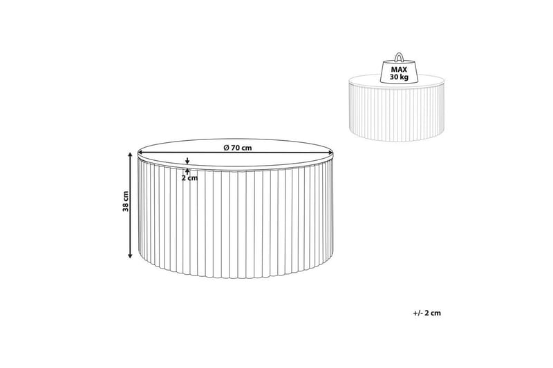 Soffbord Beliani Kirkwood Ljus trä Black - Møbler - Bord - Sofabord & salongbord