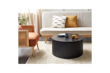 Soffbord Beliani Kirkwood Ljus trä Black - Møbler - Bord - Sofabord & salongbord