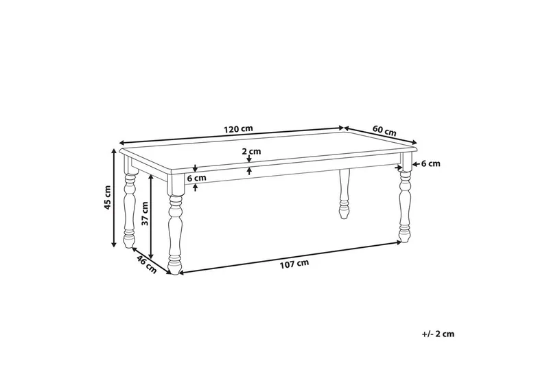 Soffbord Beliani Kokomo White - Møbler - Bord - Sofabord & salongbord