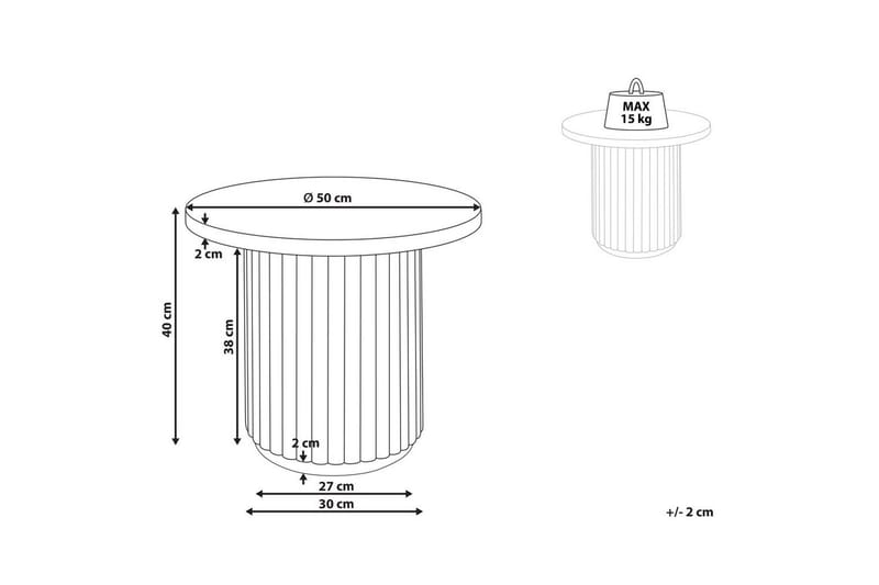 Soffbord Beliani Lemont Ljus trä Black - Møbler - Bord - Sofabord & salongbord