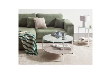 Soffbord Beliani Lovell Guld/ljust trä Silver||Light wood - Møbler - Bord - Sofabord & salongbord