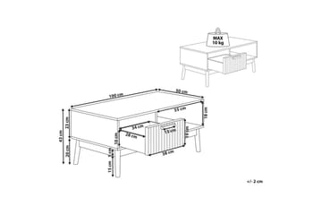 Soffbord Beliani Lynwood Light wood - Møbler - Bord - Sofabord & salongbord