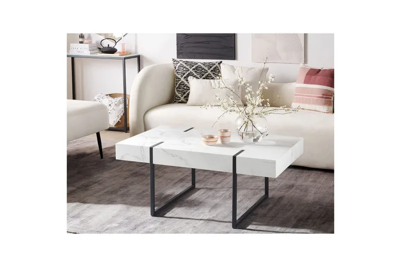 Soffbord Beliani Merced White||Black - Møbler - Bord - Sofabord & salongbord