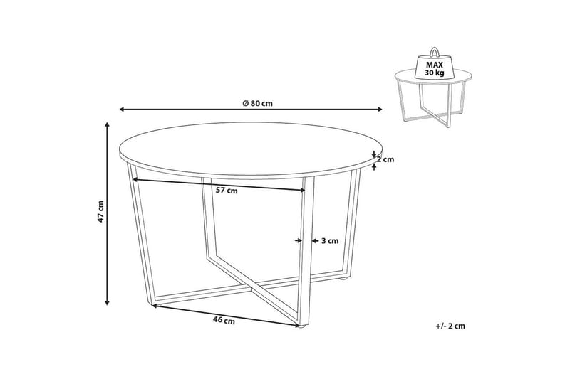 Soffbord Beliani Orick Dark wood||Black - Møbler - Bord - Sofabord & salongbord