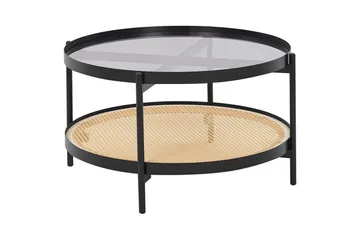 Soffbord Beliani Reno Black||Light wood - Møbler - Bord - Sofabord & salongbord