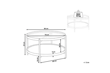Soffbord Beliani Reno Black||Light wood - Møbler - Bord - Sofabord & salongbord