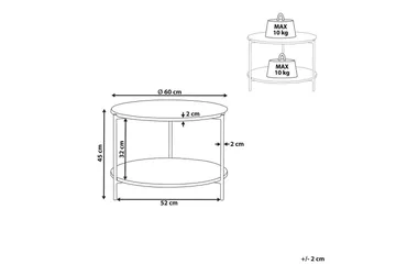 Soffbord Beliani Reva White||GOLD - Møbler - Bord - Sofabord & salongbord