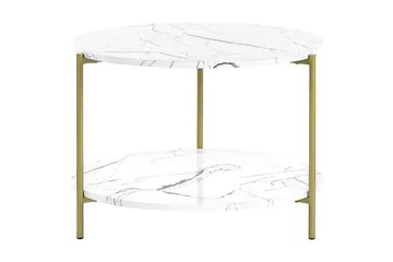 Soffbord Beliani Reva White||GOLD - Møbler - Bord - Sofabord & salongbord