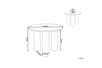 Soffbord Beliani Senoia Ljus trä White - Møbler - Bord - Sofabord & salongbord