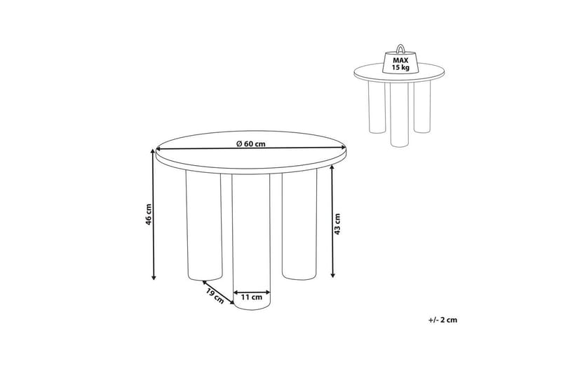 Soffbord Beliani Senoia Ljus trä White - Møbler - Bord - Sofabord & salongbord