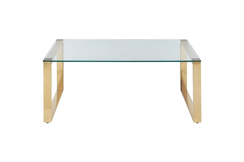 Soffbord Beliani Tilon Guld/transparent GOLD||Transparent - Møbler - Bord - Sofabord & salongbord