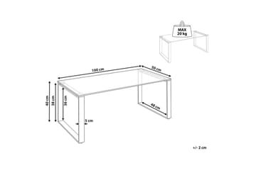 Soffbord Beliani Tilon Guld/transparent GOLD||Transparent - Møbler - Bord - Sofabord & salongbord