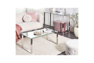 Soffbord Beliani Tilon Guld/transparent Silver||Transparent - Møbler - Bord - Sofabord & salongbord
