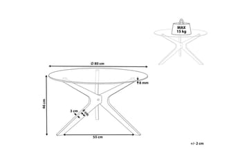 Soffbord Beliani Valley Transparent||Light wood - Møbler - Bord - Sofabord & salongbord