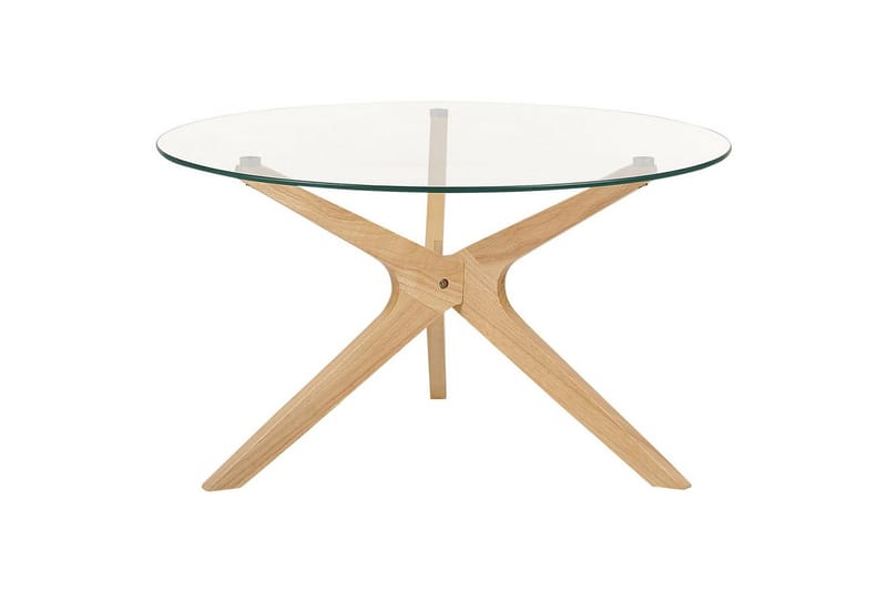 Soffbord Beliani Valley Transparent||Light wood