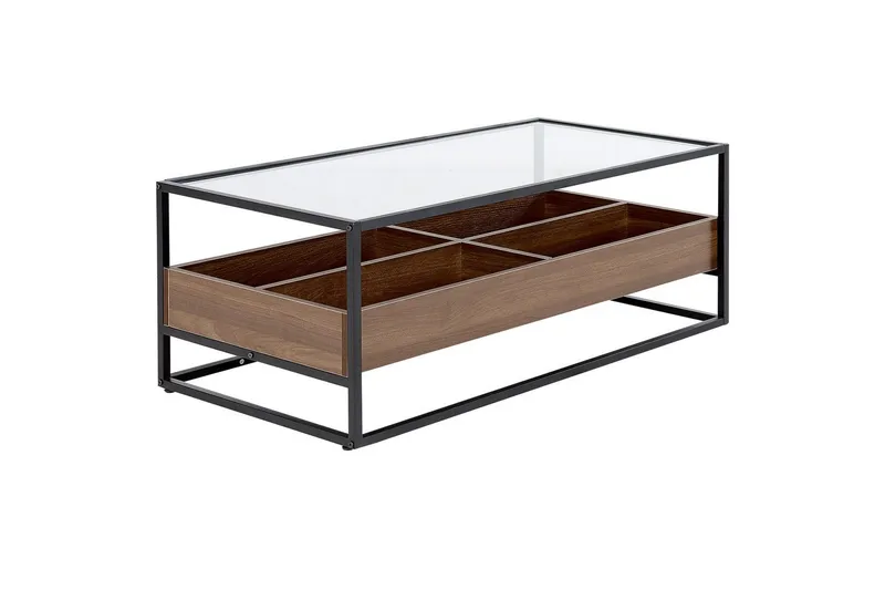 Soffbord Beliani Waco Black||Dark wood