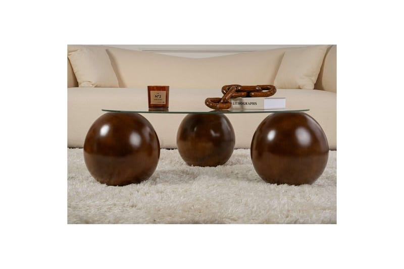 Soffbord Nordure Sibas Soffbord 85 cm Brun - Møbler - Bord - Sofabord & salongbord