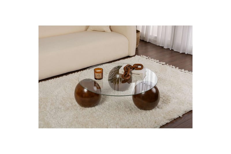 Soffbord Nordure Sibas Soffbord 85 cm Brun - Møbler - Bord - Sofabord & salongbord
