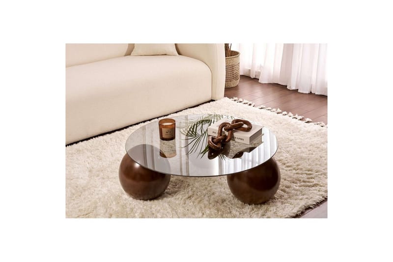 Soffbord Nordure Sibas Soffbord 85 cm Mörkbrun - Møbler - Bord - Sofabord & salongbord