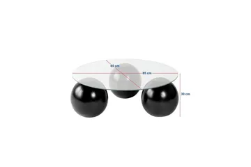 Soffbord Nordure Sibas Soffbord 85 cm Mörkbrun - Møbler - Bord - Sofabord & salongbord