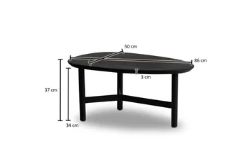 Soffbord Wohnling Svart - Møbler - Bord - Sofabord & salongbord