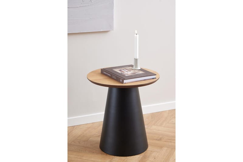 Soli Ø45 cm Rundt Sofabord i Lyst Tre - Brun - Møbler - Bord - Sofabord & salongbord