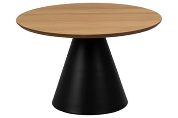 Soli Ø65 cm Rundt Sofabord i Tre med Konformet Fot - Beige - Møbler - Bord - Sofabord & salongbord