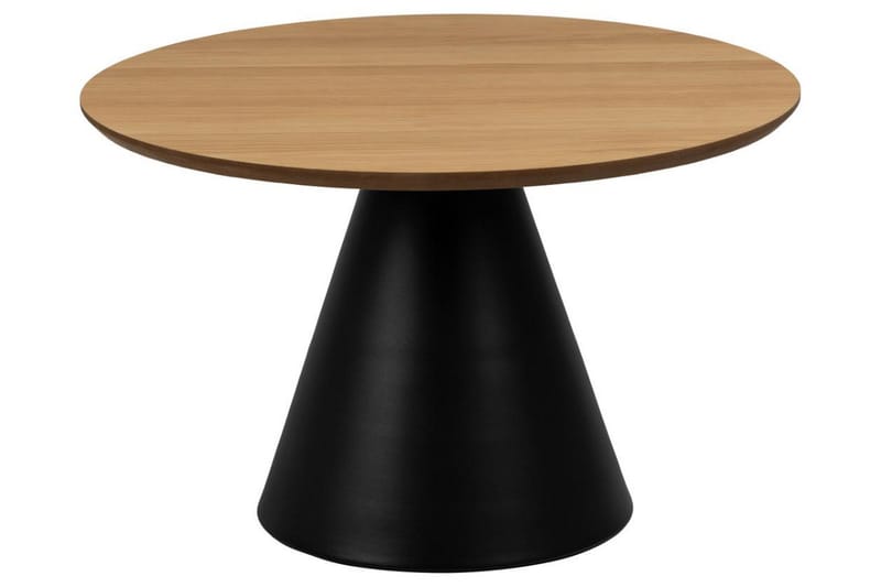 Soli Ø65 cm Rundt Sofabord i Tre med Konformet Fot - Beige - Møbler - Bord - Sofabord & salongbord