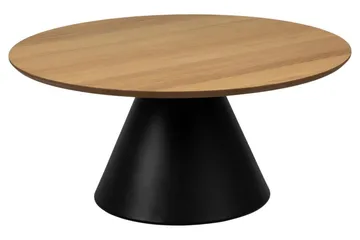 Soli Ø85 cm Rundt Sofabord i Malt Tre - Brun - Møbler - Bord - Sofabord & salongbord