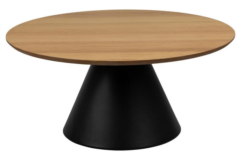 Soli Ø85 cm Rundt Sofabord i Malt Tre - Brun - Møbler - Bord - Sofabord & salongbord